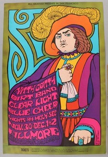 1967 First Print BLUE CHEER Rock & Roll Psychedelic Concert Poster BG 95 NR
