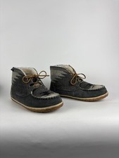 Minnetonka Gray Torrey Moccasin Bootie Women Sz 9M 40144 Aztec Western Slipper