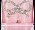 Gold Rhinestone Bow Tree Topper 12" Christmas Decor Cupcakes & Cashmere BEAUTY