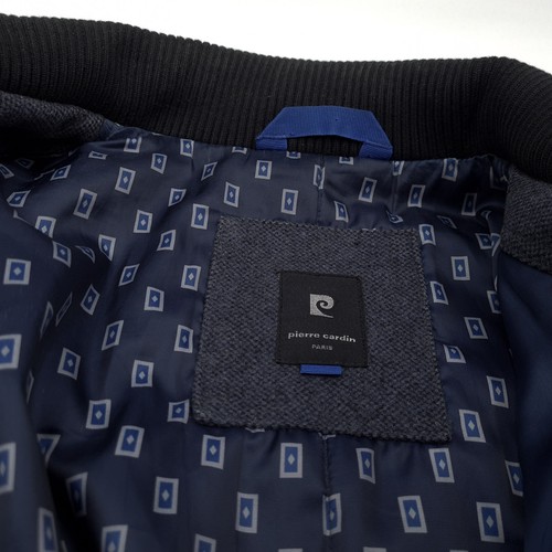 Pierre Cardin Abrigo Hombre Chaqueta Invierno Mezcla Lana Azul Al9 Talla 58 - Imagen 4 de 8