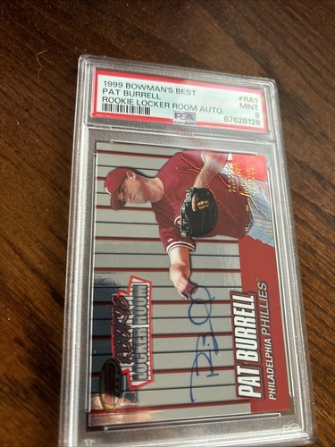 1999 Bowman’s Best PAT BURRELL AUTO AUTOGRAPH ROOKIE RC PSA 9 Phillies