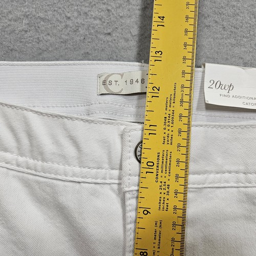 Cato Shaping Capri Jeans Damen Plus Petite 20 WP weiß High Rise Stretch 40x27 - Bild 14 von 17
