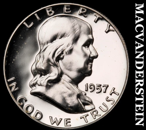 1957 Silver Franklin Half Dollar - Choice Gem Proof  Lustrous  #G7186