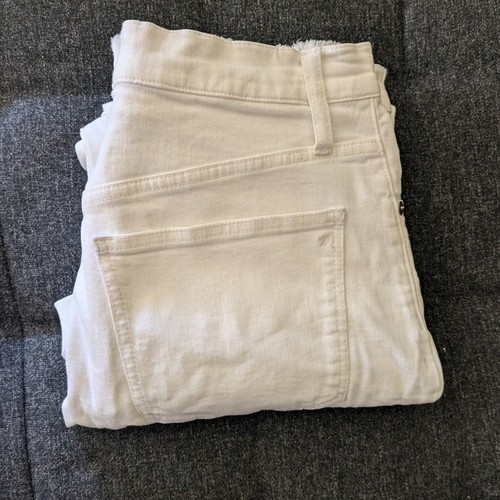 Madewell The High Rise Slim Crop Boyjean 27 Tile White Raw Hem Denim Jeans - Bild 4 von 9