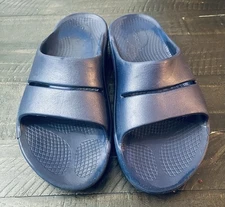 OOfos OOahh Unisex Slides Womens 7 Mens Sz 5-Royal Blue Recovery Sandals