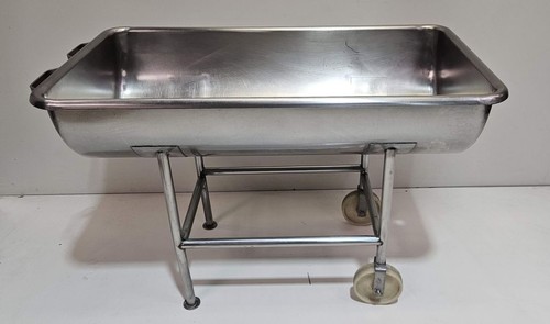 Edelstahl Muldenwagen 1100 mm Mengmulde Fleischerwanne Metzgerwanne 150 l