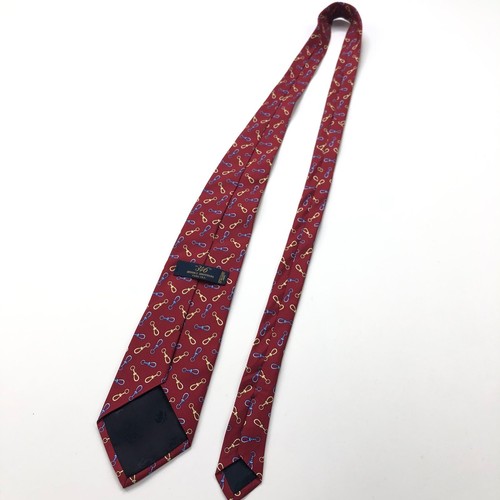 Brooks Brothers 346 Pure Silk Neck Tie Goldlink All Over Print Chain 59" - Picture 6 of 7