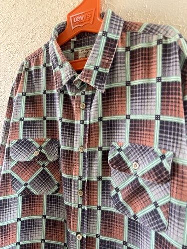 Levi's LVC Shirt M Shorthorn Western Work Flannel Vintage Clothing Rare Style - Picture 15 of 16