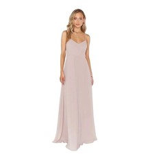 Show Me Your MuMu Faith Maxi Dress Dusty Blush Crisp Pink Chiffon XXS