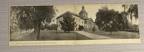 Postkarte Doppelfaltung Tallahassee Florida FL Panorama Bundesstaat Hauptstadt und Gelände