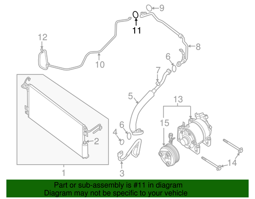 Genuine Nissan Front AC Line O-Ring 92471-HC050 - Picture 2 of 2