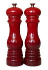 Le Creuset Acrylic Classic Salt and Pepper Mill CERISE RED Ombre Set of 2