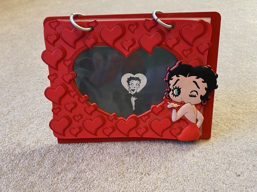 Betty Boop Bilderrahmen 2004 rot PVC Herzen lizenziert Sammlerstück King Features