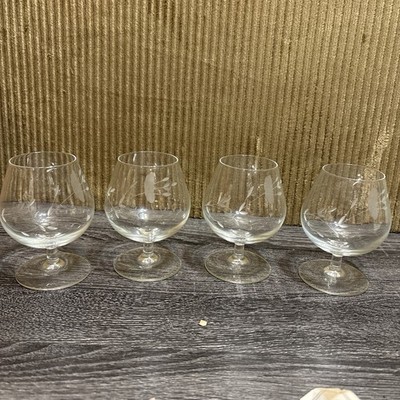 Princess House Crystals Heritage #404 Brandy Glasses 4.5''. Set of 4