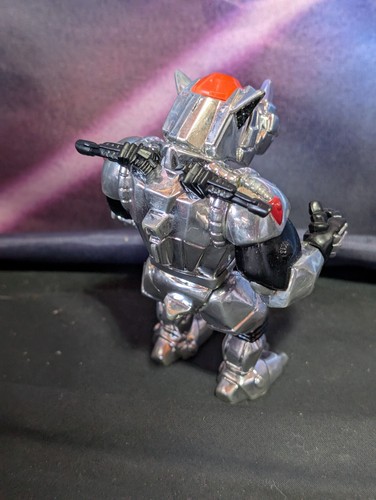 Vintage TMNT 1993 Robotic Rocksteady Unbroken Teenage Mutant Ninja Turtles Cromo - Foto 3 di 6