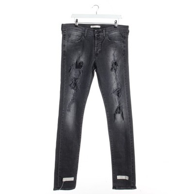 Jeans Straight Fit Off-White Grau Weiß W34
