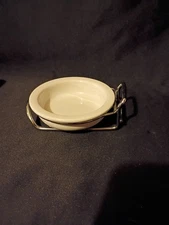 The Pampered Chef Porcelain & Stainless Steel Spoon Holder.                (242)