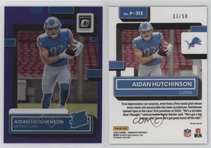 2022 Panini Donruss Rated Optic Preview Purple /50 Aidan Hutchinson Rookie RC