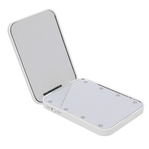 LED Kompakter Make-up-Spiegel Mit Licht 2-seitige Vergrößerung Portable Han BA - Bild 3 von 22