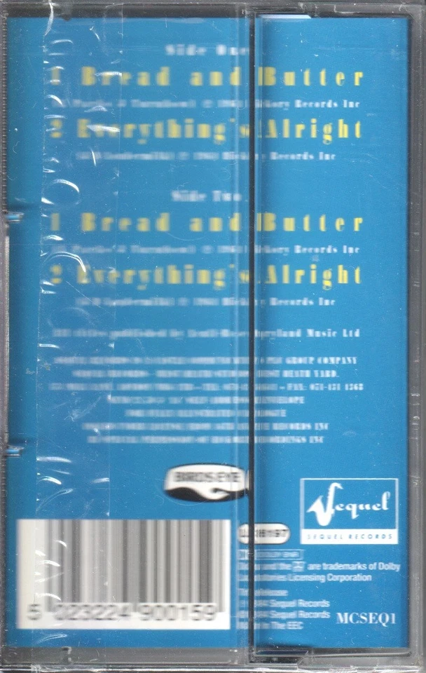 Newbeats Bread and Butter cassette Europe Sequel 1994 cassette single - sealed - Image 2 of 2