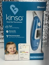 Kinsa KET005 Bluetooth Digital Smart Ear Thermometer - Blue