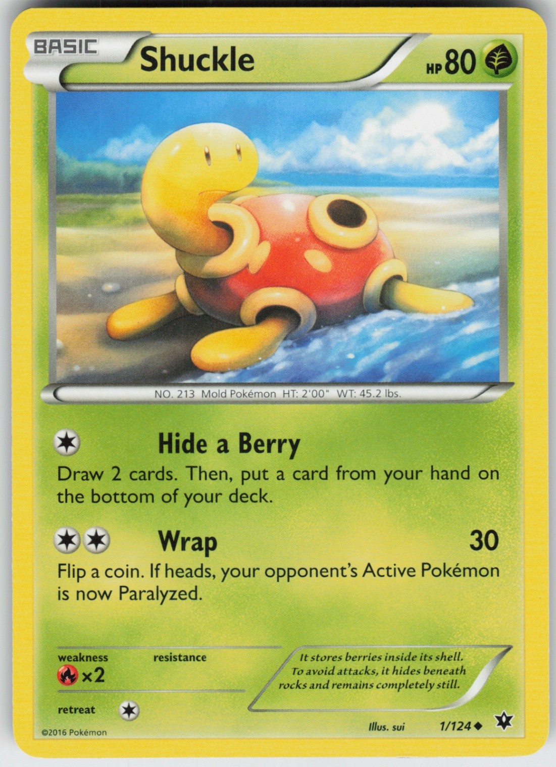 Shuckle 1/124 Uncommon  XY - Fates Collide