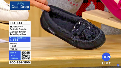 BEARPAW Damen Belinda Wildleder Mokassin mit Regenabweiser schwarz - Bild 20 von 24