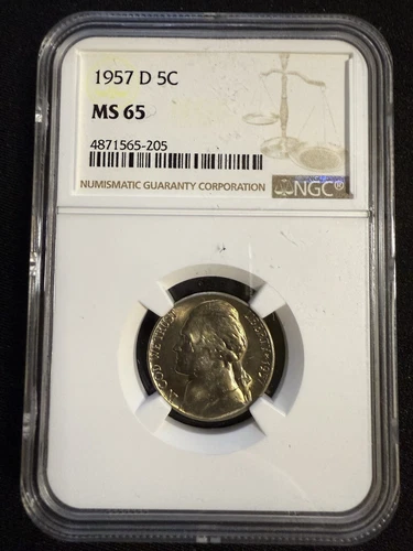 1957-D Jefferson Nickel - NGC MS65 - B49364