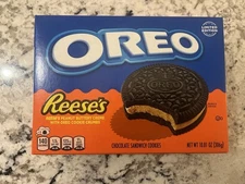 NEW OREO REESE'S PEANUT BUTTERY CREME CHOCOLATE SANDWICH COOKIES 10.81 OZ (306)g