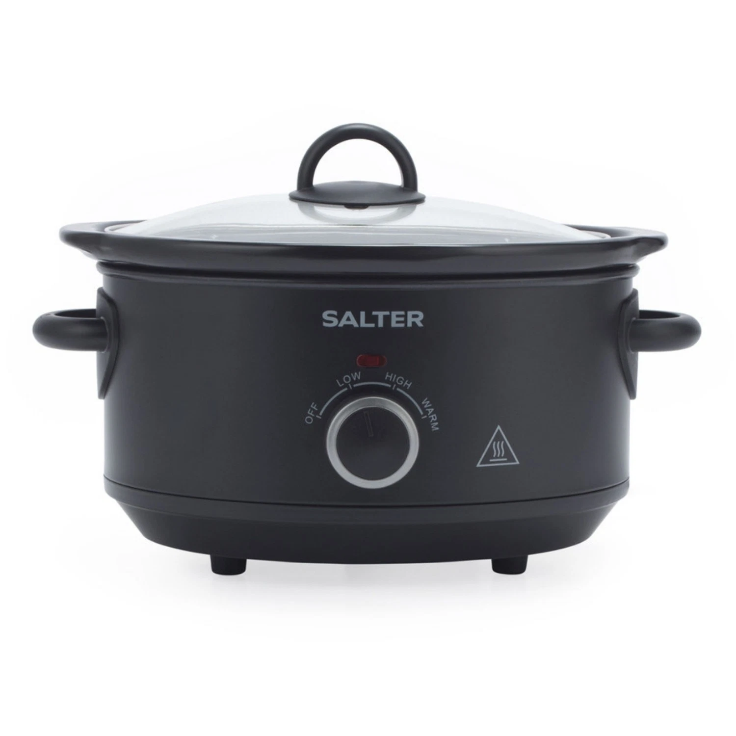 Salter Kuro Slow Cooker 3.5L 3-Heat Settings Ceramic Pot Keep Warm Black 200W