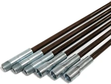 18ft Fiberglass Chimney Rod Kit Flexible Cleaning Fireplace Flue Sweeping Tools