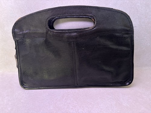 Borsa a mano vintage anni 70 in pelle stile sat night fever club pochette nera - Foto 5 di 7