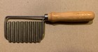 Vtg Crinkle Cutter Potato Vegetable Cutter - Wood Handle  7” With 3” Blade