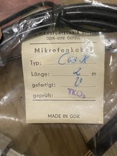 RFT Mikrofontechnik Gefell Neumann C63 K Vintage Verbindungskabel 2 m f. MN650 C