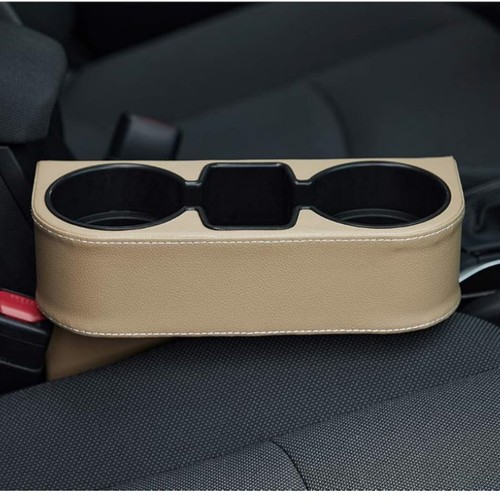 Car Cup Holder for Car Seat Gap Organizer Multifunctional Cup Drink Holder Beige - Bild 13 von 13