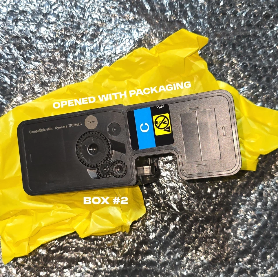 1x NUEVO Cartucho de tóner cian Hyperion TK-5242C - ¡MÁS 2x Cartuchos abiertos/GRATIS!  Foto 3 de 4