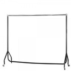 6ft GARMENT RAIL Black Chrome Top 1800mm Heavy Duty Hanging Clothes Mantle Rail