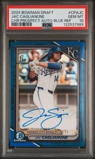 2024 Bowman Draft  Jac Caglianone TRUE BLUE PSA 10 1st Bowman  Gem Mint  Low Pop