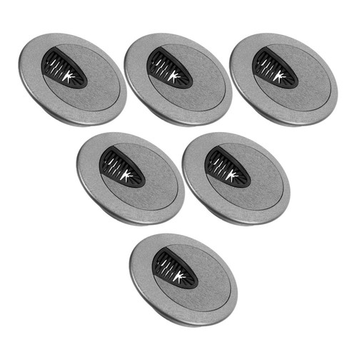 6 Pcs Kabellochabdeckung Büro Drahtlocheinsatz Für Den Schreibtisch - Photo 3/12