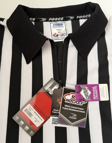 New FORCE Pro Officiating Linesman Jersey, Men’s, Size 60, USA / Canada Hockey - Picture 2 of 22
