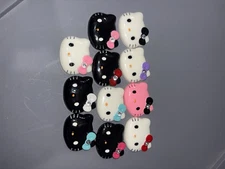 Hello Kitty Cat Kawaii Flatback Resin Cabochon XL Scrapbooking Crafts 10pc