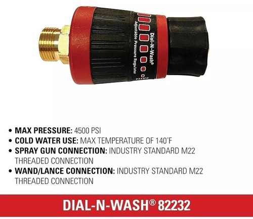 Simpson Dial-N-Wash 82232 Universal Adjustable Pressure Washer Regulator NEW NIB - Picture 7 of 9