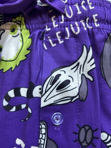 Pantalones de pijama Beetlejuice para hombre con bolsillos morados con cordón suave talla XL (40-42) - Imagen 13 de 16