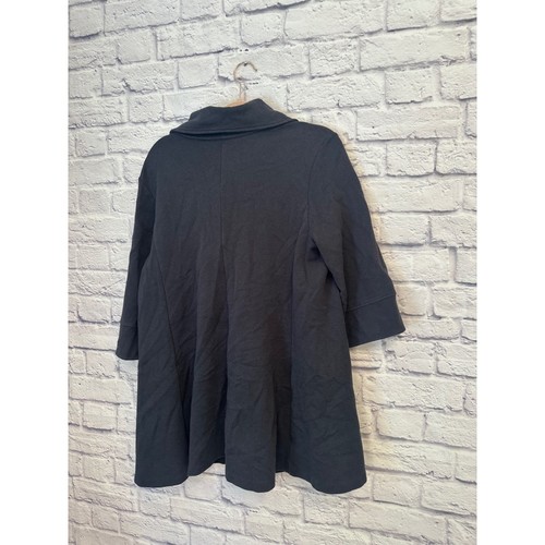 Comfy USA Swing Coat Open Front Jacket Oversized Collar Size L - Picture 6 of 8