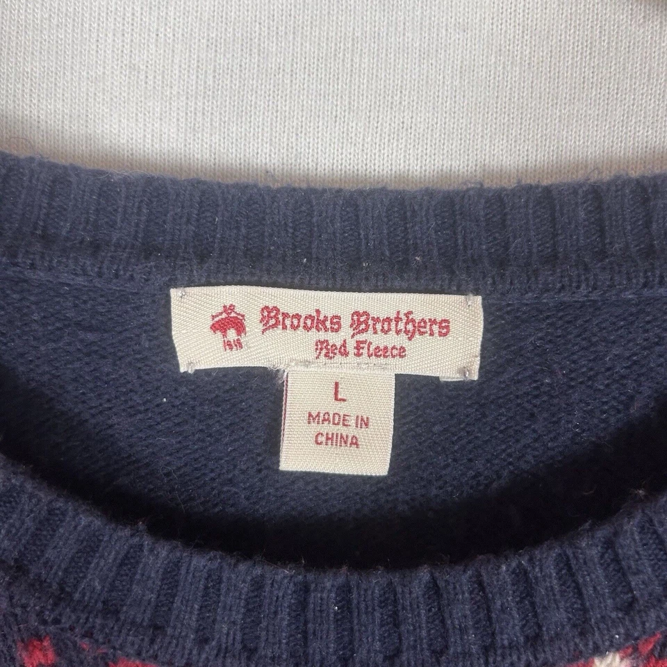 Suéter Brooks Brothers Rojo Polar Juniors Grande Manga Larga Tejido Púrpura L/S Foto 3 de 4