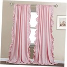 Curtains 84 inch Length,Scalloped 52"W x 84"L (Pack of 2) Blush Pink curtains