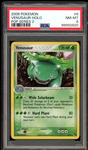 2005 Pokemon Pop series 2 #6 Venusaur Holo PSA 8 NM-MT