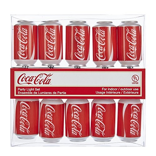 Kurt Adler CC0748 Coca-Cola Can Light Set, 10 Light New - Picture 2 of 9