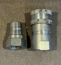 NOS Pioneer Hydraulic Quick Hose Coupling 4050-6P & 4010-6P - 1" Socket x NPT