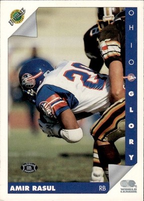 1992 Ultimate WLAF #174 Amir Rasul Ohio Glory Football Card